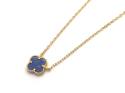 Silver Gold Plated Blue Lapis Necklet