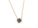 Silver Gold Plated Blue Lapis Necklet