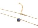 Silver Gold Plated Blue Lapis Necklet