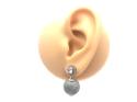 Silver Marcasite Jade & CZ Ball Drop Earrings