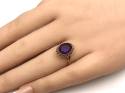 9ct Yellow Gold Amethyst Ring