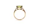 9ct Yellow Gold Peridot Solitaire Ring