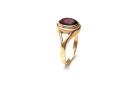 9ct Yellow Gold Garnet Solitaire Ring