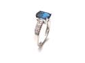 9ct Blue Topaz & Diamond Ring