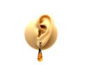 9ct Yellow Gold Amber Drop Earrings