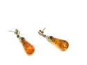 9ct Yellow Gold Amber Drop Earrings