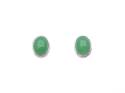 Silver Jade Stud Earrings