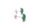 Silver Jade Stud Earrings