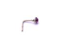 9ct Yellow Gold Pink CZ Nose Stud