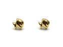 9ct Yellow Gold Fish Stud Earrings