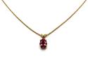 18ct Yellow Gold Ruby Pendant & Chain