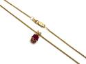 18ct Yellow Gold Ruby Pendant & Chain