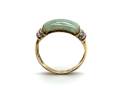 9ct Yellow Gold Jade & Diamond Ring