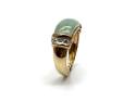 9ct Yellow Gold Jade & Diamond Ring