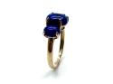 9ct Lapis Lazuli 3 Stone Ring