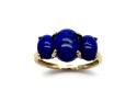 9ct Lapis Lazuli 3 Stone Ring