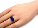 9ct Lapis Lazuli 3 Stone Ring