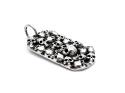 Silver Multi Skulls Dog Tag Pendant