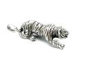 Silver Prowling Tiger Pendant