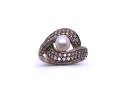 9ct Yellow Gold Pearl & Diamond Ring