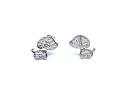 Silver CZ Cute Dog Stud Earrings