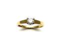 18ct Yellow Gold Diamond Solitaire Ring