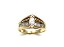 14ct Yellow Gold Marquise Diamond Ring