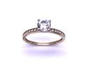 9ct Yellow Gold CZ Solitaire Ring