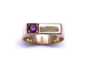 9ct Yellow Gold Synthetic Ruby Ring