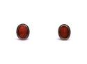 9ct Carved Cornelian Stud Earrings