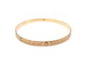 9ct Yellow Gold Patterned Full Bangle