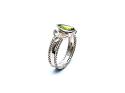 Silver Peridot Celtic Ring