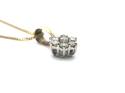 18ct Diamond Cluster Pendant & Chain