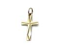 9ct Yellow Gold Cross Pendant 10x17mm