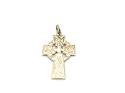 9ct Yellow Gold Cross Pendant 16x26mm