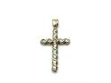 9ct Diamond Cross Pendant 20x37mm