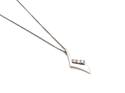 9ct White Diamond 3 Stone Pendant & Chain 0.15ct