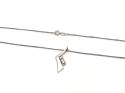 9ct White Diamond 3 Stone Pendant & Chain 0.15ct