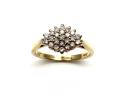 9ct Yellow Gold Diamond Cluster Ring