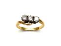 18ct Yellow Gold Diamond 3 Stone Ring