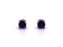 9ct Rose Gold Amethyst Stud Earrings