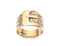 9ct Yellow Gold Wide Buckle Ring