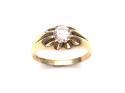 9ct Yellow Gold CZ Solitaire Ring