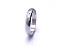 9ct White Gold Plain Wedding Ring 4mm