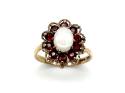 9ct Opal & Garnet Cluster Ring