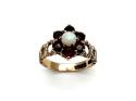 9ct Garnet & Opal Cluster Ring