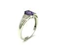 Silver Amethyst & CZ Ring