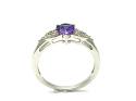 Silver Amethyst & CZ Ring