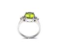 Silver Peridot CZ Ring