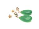 9ct Yellow Gold Jade Teardrop Earrings